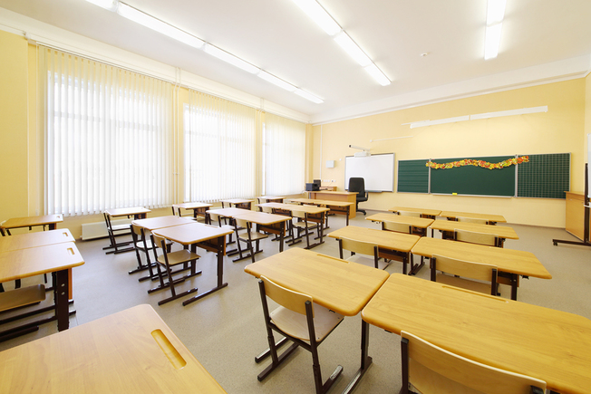 Desktop bigstock empty classroom with wooden de 54830270