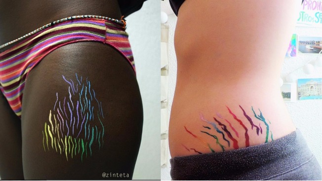 Desktop stretch mark paint