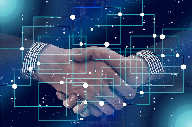 Desktop blockchain image for press release