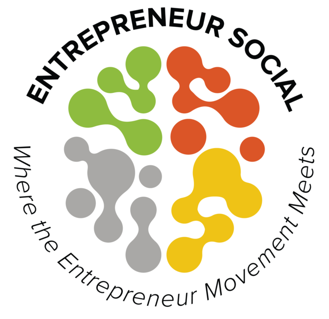 Desktop entrepreneur social logo round